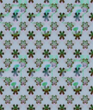 Raster illüstrasyonu. Mavi renkte karalamalı çiçek deseni çiz.