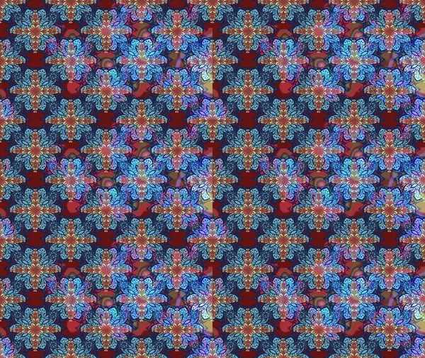 Küçük mavi çiçeklerle oldukça eski bir besin torbası deseni. Tekstil, kumaş, kapaklar, duvar kağıtları, baskı, paket, koleksiyon defteri, örgü, dekupaj için çiçek arkaplanı..