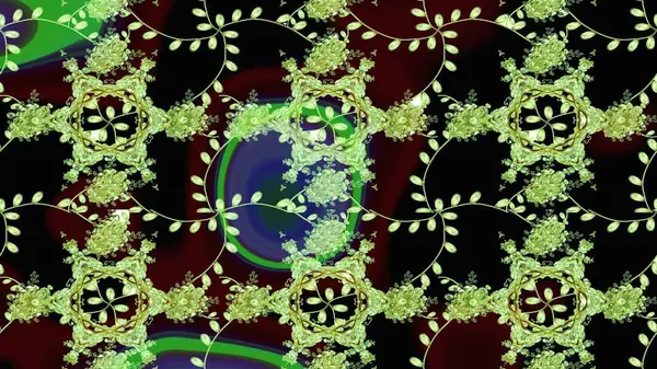 Raster illüstrasyonundaki çiçek desenli çizim. Suluboya tarzında siyah, yeşil ve kahverengi renkte çiçekler.