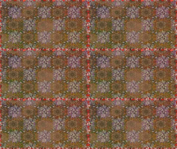 Renkli Bahar Temalı Kusursuz Arkaplan. Çiçek deseni. Kusursuz Chichi kumaş deseni. Düz Çiçek Elementleri Tasarımı. Raster illüstrasyonu.