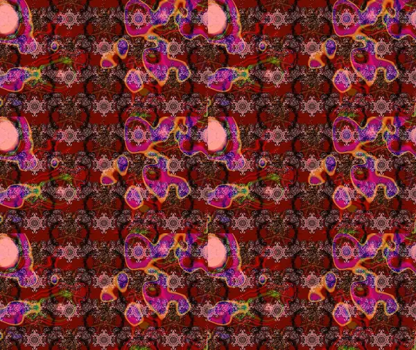 Raster - stok. Suluboya, elle çizilmiş. Vadinin çiçekleri kahverengi, kırmızı ve pembe renklerde. Taslak arkaplan deseni.