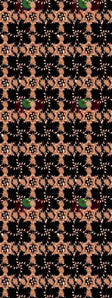 Siyah, kahverengi ve bej renkli çiçeklerle çizilmiş çiçek deseni. Suluboya tarzında siyah, kahverengi ve bej renkte çiçekler.