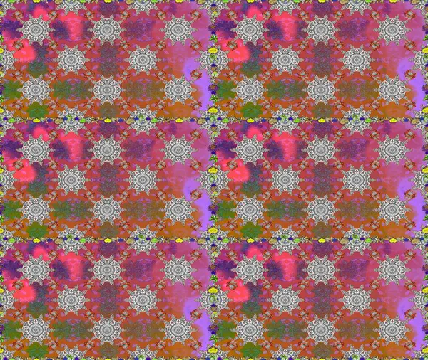 Renkli Bahar Temalı Kusursuz Arkaplan. Sevimli çiçek raster deseni. Gri ve pembe renkli çiçekler. Düz Çiçek Elementleri Tasarımı.