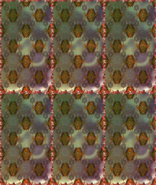 Kahverengi ve gri renkli çiçekler. Kumaş desenli papatya çiçekleri ayrıntıları.