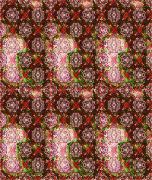 Raster Hip kumaş deseni. Kusursuz Vintage Çiçek Deseni.