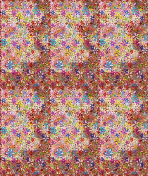 Raster illüstrasyonunda kusursuz çiçek deseni. Suluboya tarzında pembe ve nötr renkte çiçekler.