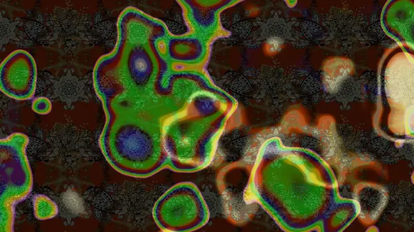 Raster illüstrasyonundaki çiçek desenli çizim. Kahverengi, yeşil ve gri renkte çiçekler. Renkli Bahar Teması eskiz kalıbı. Düz Çiçek Elementleri Tasarımı.