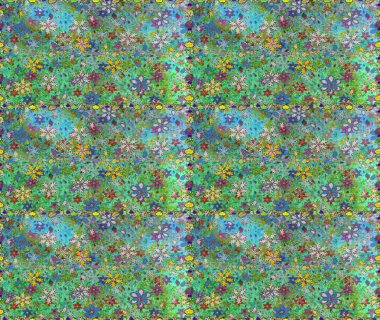 Sevgililer günü ve tebrik kartı konsepti için şık bir davetiye. Yeşil ve mavi renkte manzaralı çiçek deseni. Üst manzara, yumuşak stil. Çiçek kompozisyonu, el boyası, hassas şablon..