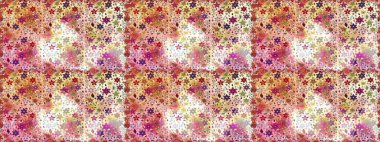 Güzel çiçek desenli küçük çiçek. Çiçekler, suluboya ile sorunsuz çiçek desenli. Raster desen.