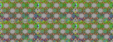 Yeşil ve kahverengi renkli çiçekler. Küçük çiçekte sevimli çiçek deseni var..