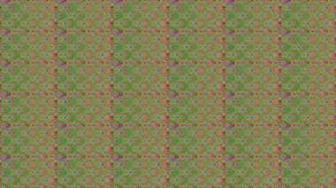 Yeşil ve kahverengi çiçekli kusursuz desen, suluboya çiçek deseni, sevimli çiçek, duvar kağıdı, kart veya kumaş için fayanslı. Raster - stok.