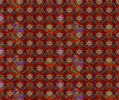 Düz Çiçek Elementleri Tasarımı. Renkli Yaz Temalı eskiz kalıbı. Raster Illustrasyon 'daki Çiçek Deseni' nin son moda çizimi. Güzel kumaş deseni.