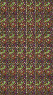 Raster illüstrasyonu. Asya tekstil tarzında. Kusursuz çiçek deseni. Raster illüstrasyonu. Kahverengi ve yeşil renkte çiçekler.