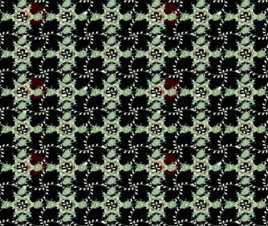 Çiçekler, dallar, bitkiler ve çiçekler. El çizimi. Güzel kumaş deseni. Raster illüstrasyonu.