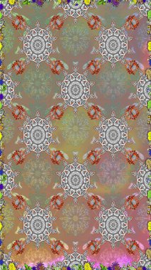 Kusursuz Vintage Çiçek Deseni. Raster Kalça dokusu deseni.