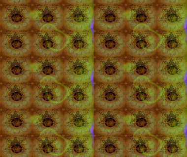 Düz Çiçek Elementleri Tasarımı. Renkli Yaz Temalı eskiz kalıbı. Raster Illustrasyon 'daki Çiçek Deseni' nin son moda çizimi. Kahverengi renkte çiçekler.