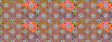 Çiçeksiz desenli arka plan. Gömlek baskısı için çiçek boyası. Kahverengi ve gri renkte çiçekler.