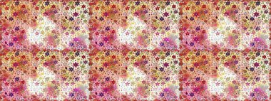 Güzel çiçek desenli küçük çiçek. Çiçekler, suluboya ile sorunsuz çiçek desenli. Raster desen.