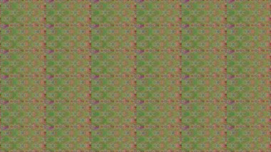 Yeşil ve kahverengi çiçekli kusursuz desen, suluboya çiçek deseni, sevimli çiçek, duvar kağıdı, kart veya kumaş için fayanslı. Raster - stok.