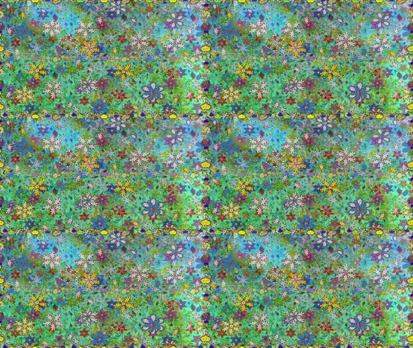 Sevgililer günü ve tebrik kartı konsepti için şık bir davetiye. Yeşil ve mavi renkte manzaralı çiçek deseni. Üst manzara, yumuşak stil. Çiçek kompozisyonu, el boyası, hassas şablon..