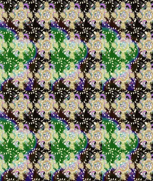 Tropik çiçek desenleri. Tarafsız renklerde çiçekler. Raster illüstrasyonu.