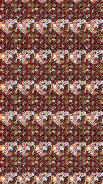 Raster illüstrasyonu. Şatafatlı bahar bahçesi dokusu. Gri, kırmızı ve kahverengi renkte çiçekler. Gri, kırmızı ve kahverengi renkler üzerine çiçek çizimi. Çiçek deseni.