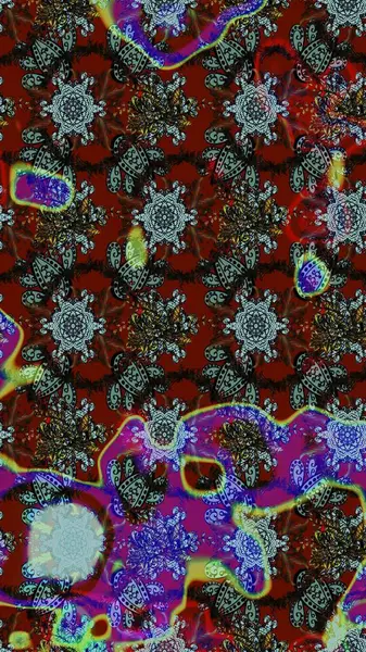 Raster çiçek desenli çiçek deseni, yapraklar, dekoratif elementler, sıçrama, lekeler, el çizimi kontur çizgileri ve Doodle çizim stili, grafik raster çizim çizimi.