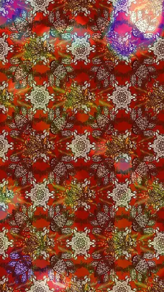 Çiçekler suluboya tarzında kahverengi, kırmızı ve bej renklerde. Raster illüstrasyonunda çiçek deseni çizimi.