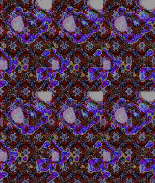 Birçok kahverengi, mor ve gri soyut çiçekli tropik çizim deseni. VarisoloBrown, menekşe ve gri raster çizimi. Küçük çiçekte sevimli çiçek deseni var..