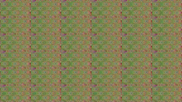 Yeşil ve kahverengi çiçekli kusursuz desen, suluboya çiçek deseni, sevimli çiçek, duvar kağıdı, kart veya kumaş için fayanslı. Raster - stok.