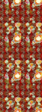 Sketch Colour Spring Theme eskiz kalıbı. Düz Çiçek Elementleri Tasarımı. Kahverengi, kırmızı ve bej renkli çiçekler. Sevimli çiçek raster deseni.