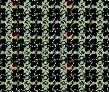 Çiçekler, dallar, bitkiler ve çiçekler. El çizimi. Güzel kumaş deseni. Raster illüstrasyonu.