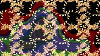 Raster Henna dövme stili. Tekstil, tebrik kartı, boyama kitabı, telefon kılıfı baskısı için kullanılabilir. Etnik Mandala süsü. Hint çiçekli desenli şal desenli..