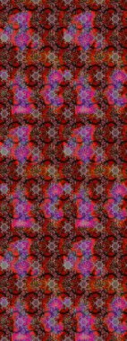 Vadinin çiçekleri kahverengi, kırmızı ve siyah renklerde. Raster çiçek desenleri çiziyor..