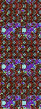 Renkli kırmızı, kahverengi ve mavi çizim deseni. Elle çizilmiş sonbahar çiçeği deseni. Kırmızı, kahverengi ve mavi renkte çiçekler. Tekstil ve kapak tasarımı için mükemmel. Doodle tarzı.