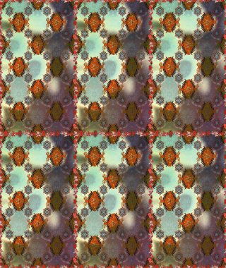 Raster illüstrasyonunda kusursuz çiçek deseni. Renkli Bahar Temalı Kusursuz Arkaplan. Kahverengi ve nötr renklerde çiçekler. Düz Çiçek Elementleri Tasarımı.