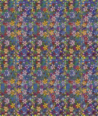 Bahar çiçekli, dikişsiz, sevimli çiçek deseni. Raster illüstrasyonu. Güzel kumaş deseni.