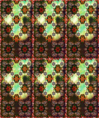 Moda baskıları için zarif bir şablon. Parlak renkli çiçekleri ve kahverengi ve gri renkli yaprakları olan şaşırtıcı, pürüzsüz çiçek deseni. Halk tarzı. Modern çiçek arkaplanı.