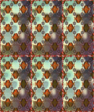 Raster illüstrasyonunda kusursuz çiçek deseni. Renkli Bahar Temalı Kusursuz Arkaplan. Kahverengi ve nötr renklerde çiçekler. Düz Çiçek Elementleri Tasarımı.