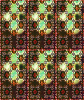 Moda baskıları için zarif bir şablon. Parlak renkli çiçekleri ve kahverengi ve gri renkli yaprakları olan şaşırtıcı, pürüzsüz çiçek deseni. Halk tarzı. Modern çiçek arkaplanı.