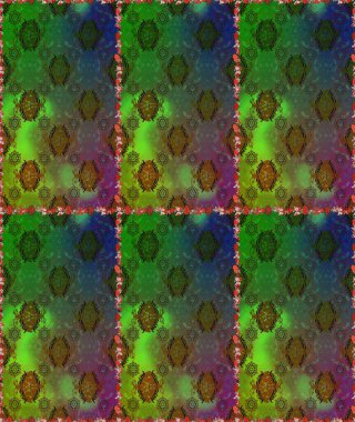 El çizimi. Çiçekli, yapraklı, çiçeksiz çiçek desenli. Raster illüstrasyonu.