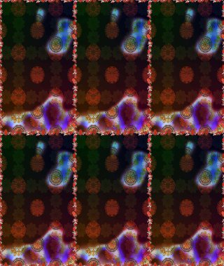 Kahverengi ve gri çiçekli kusursuz desen, suluboya çiçek deseni, sevimli çiçek, duvar kağıdı, kart veya kumaş için fayanslı. Raster - stok.