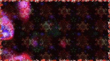 Siyah ve kahverengi renkte yaprakları olan yabani çiçekler. Raster illüstrasyonu. Suluboya, elle çizilmiş. Kusursuz arkaplan deseni.