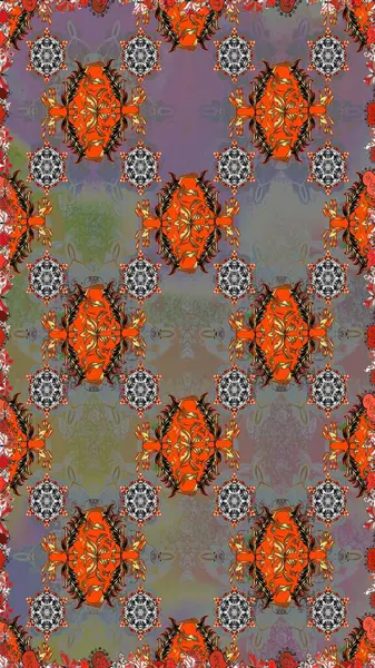 Raster illüstrasyonu. Renkli Bahar Temalı Kusursuz Arkaplan. Gri renkli, zarif çiçek buketli suluboya. Düz Çiçek Elementleri Tasarımı.