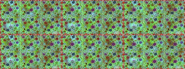 Renkli yeşil ve mavi pürüzsüz desen. Doodle tarzı. Tekstil ve kapak tasarımı için mükemmel. El çizimi dikişsiz sonbahar çiçekleri deseni. Yeşil ve mavi renkte çiçekler.