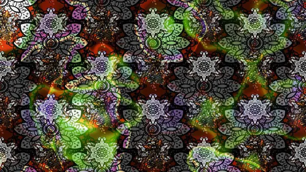 Gri renkli çiçek çizimi. Şatafatlı bahar bahçesi dokusu. Çiçek deseni. Raster illüstrasyonu. Gri renkli çiçekler.