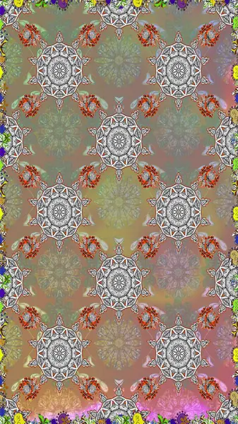 Kusursuz Vintage Çiçek Deseni. Raster Kalça dokusu deseni.