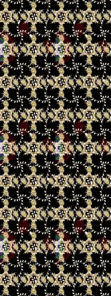 Raster deseni. Çiçek kompozisyonu. Doğa. Çiçek kolajı. Çiçek arkaplan. - Siyah, bej ve kahverengi çiçekler. Küçük çiçekte güzel desen var..