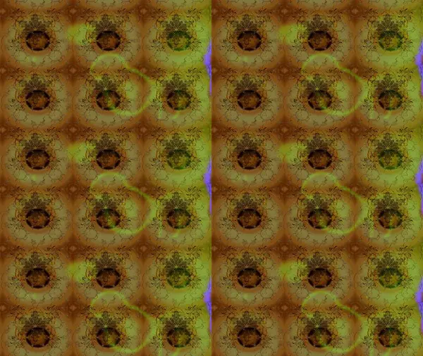 Düz Çiçek Elementleri Tasarımı. Renkli Yaz Temalı eskiz kalıbı. Raster Illustrasyon 'daki Çiçek Deseni' nin son moda çizimi. Kahverengi renkte çiçekler.