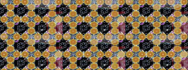 Raster illüstrasyonundaki çiçek desenli çizim. Raster illüstrasyonu. Güzel kumaş deseni. Siyah renklerde.